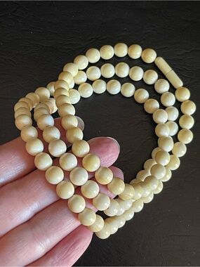Vintage genuine Ivory Beaded necklace.
